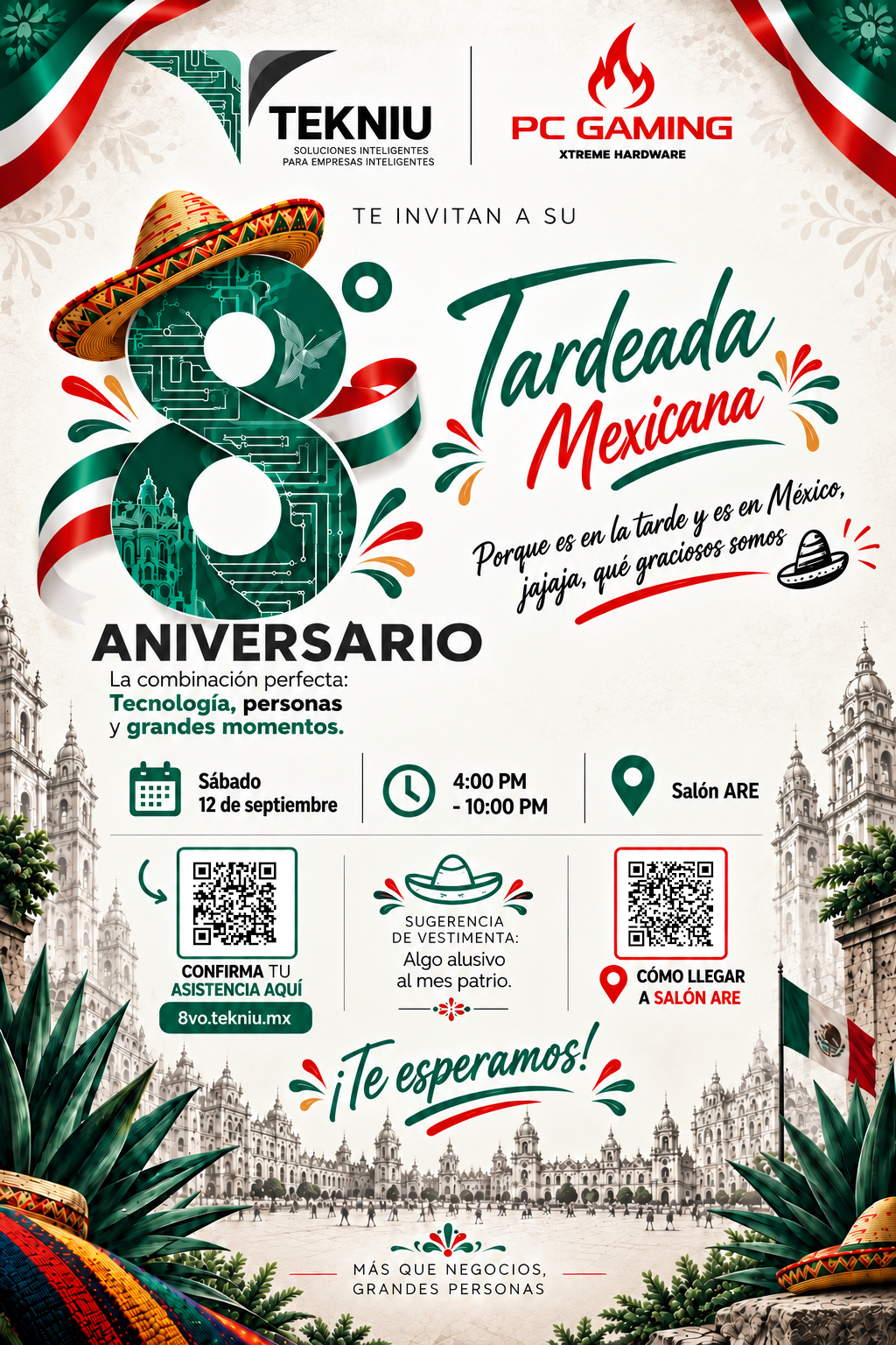 Invitación Octavo Aniversario Tekniu